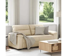 Dvivietė sofa, kreminės spalvos, 180x81x84 cm, audinys