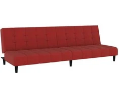Dvivietė sofa-lova, raudonojo vyno spalvos, aksomas