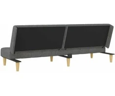 Dvivietė sofa-lova, šviesiai pilkos spalvos, audinys