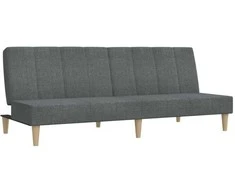 Dvivietė sofa-lova, šviesiai pilkos spalvos, audinys