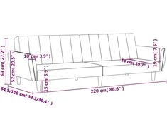 Dvivietė sofa-lova, šviesiai pilkos spalvos, audinys