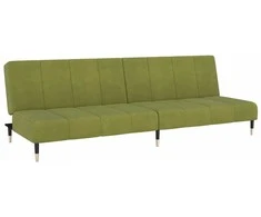 Dvivietė sofa-lova, šviesiai žalios spalvos, aksomas