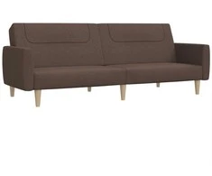 Dvivietė sofa-lova, taupe spalvos, audinys