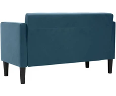Dvivietė sofa, mėlyna, 111 cm, aksomas