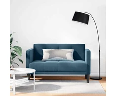 Dvivietė sofa, mėlyna, 111 cm, aksomas