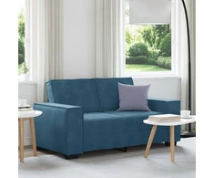Dvivietė sofa, mėlyna, 160x78x84 cm, aksominis