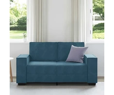 Dvivietė sofa, mėlyna, 160x78x84 cm, aksominis