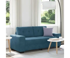 Dvivietė sofa, mėlyna, 180x77x82 cm, aksomas