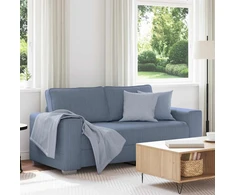 Dvivietė sofa, mėlyna, 180x77x82 cm, velvetas, audinys