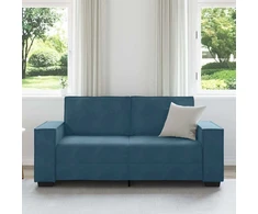 Dvivietė sofa, mėlyna, 180x78x84 cm, aksomas