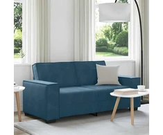 Dvivietė sofa, mėlyna, 180x78x84 cm, aksomas