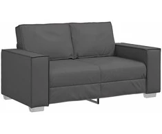 Dvivietė sofa Pilka 160 cm Dirbtinė oda