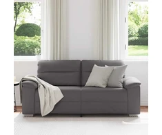 Dvivietė sofa, pilka, 180x81x84 cm, dirbtinė oda
