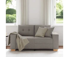 Dvivietė sofa, pilkai pilka, 160x77x82 cm, audinys