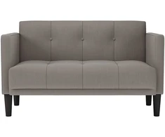 Dvivietė sofa, pilkai ruda, 111 cm, audinys