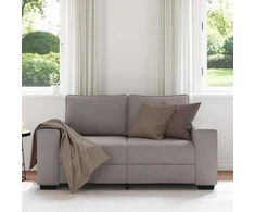 Dvivietė sofa, pilkai ruda, 160x77x82 cm, audinys