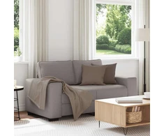 Dvivietė sofa, pilkai ruda, 160x77x82 cm, audinys