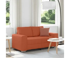 Dvivietė sofa, raudonai oranžinė, 160x77x82 cm, velvetas, audinys