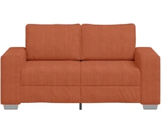 Dvivietė sofa, raudonai oranžinė, 160x77x82 cm, velvetas, audinys