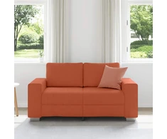 Dvivietė sofa, raudonai oranžinė, 160x77x82 cm, velvetas, audinys