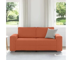 Dvivietė sofa, raudonai oranžinė, 180x77x82 cm, velvetas, audinys