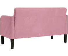 Dvivietė sofa, rožinė, 109 cm, aksomas