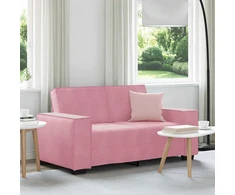 Dvivietė sofa, rožinė, 160x78x84 cm, aksomas