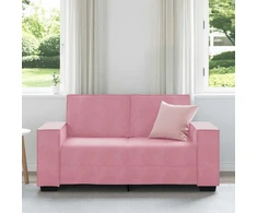 Dvivietė sofa, rožinė, 160x78x84 cm, aksomas