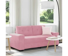 Dvivietė sofa, rožinė, 180x77x82 cm, aksomas