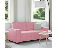 Dvivietė sofa, rožinė, 180x78x84 cm, aksomas