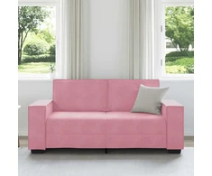 Dvivietė sofa, rožinė, 180x78x84 cm, aksomas