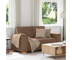 Dvivietė sofa, ruda, 160x78x84 cm, audinys
