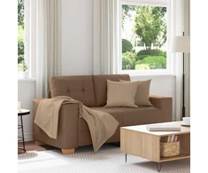 Dvivietė sofa, ruda, 160x77x82 cm, audinys