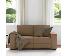 Dvivietė sofa, ruda, 160x77x82 cm, audinys
