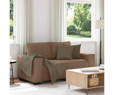 Dvivietė sofa, ruda, 160x77x82 cm, audinys