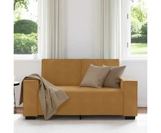 Dvivietė sofa, ruda, 160x78x84 cm, aksominė