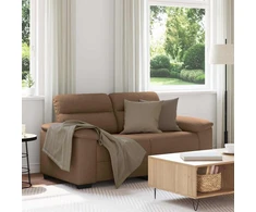 Dvivietė sofa, ruda, 160x81x84 cm, audinys