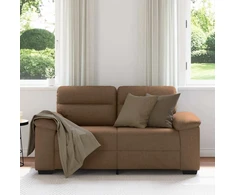 Dvivietė sofa, ruda, 160x81x84 cm, audinys