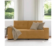 Dvivietė sofa, ruda, 180x77x82 cm, aksominė