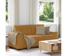 Dvivietė sofa, ruda, 180x77x82 cm, aksominė