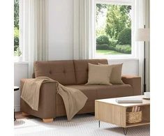 Dvivietė sofa, ruda, 180x77x82 cm, audinys