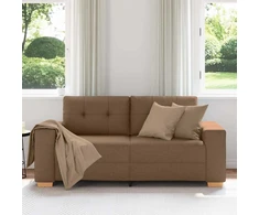 Dvivietė sofa, ruda, 180x77x82 cm, audinys