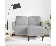 dvivietė sofa su gultu L formos debesies pilka 125 cm audinys