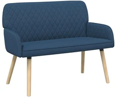 Dvivietė sofa su medžio masyvo kojelėmis 2 vietos Mėlyna