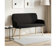 Dvivietė sofa su medžio masyvo kojelėmis 2 vietos Juoda