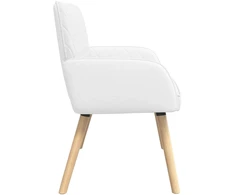 Dvivietė sofa su medžio masyvo kojelėmis 2 vietos Balta