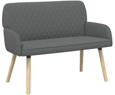 Dvivietė sofa su medžio masyvo kojelėmis 2 vietos Tamsiai pilka