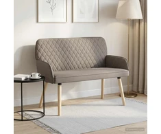 Dvivietė sofa su medžio masyvo kojelėmis 2 vietos Taupe