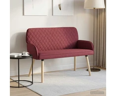 Dvivietė sofa su medžio masyvo kojelėmis 2 vietos Vyno raudona