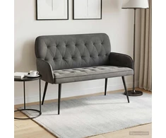 Dvivietė sofa su metalinėmis kojelėmis 2 vietos Tamsiai pilka
